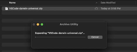Extracting VS Code for macOS