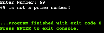 Case 1 of the output of the second program featured in the C++ for loop blog