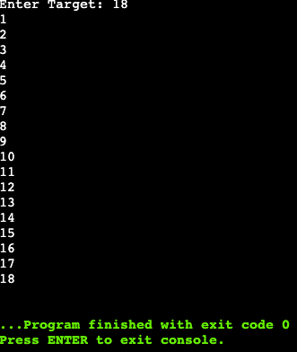 The output of C++ For Loop Example 2