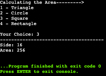 Output Case 3 of The Program