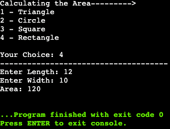 Output Case 4 of The Program